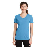 Ladies' 65/35 Soft-Touch Wicking V-Neck T-Shirt