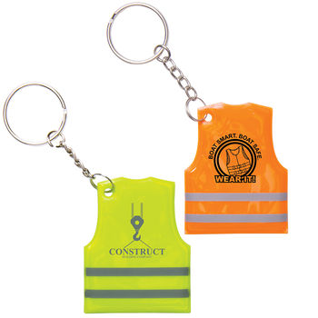 Reflective Safety Vest Keytag