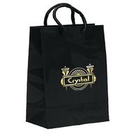Glossy Paper Eurotote Bag with Macrame' Handles - 7.75