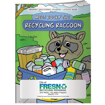 Meet Rocky the Recycling Raccoon Coloring & Activity Book