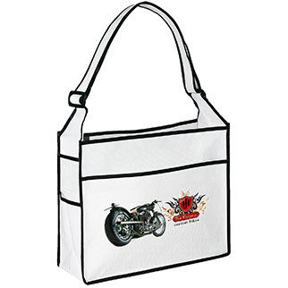 14" x 12" Non-Woven Ultimate Jr. Shoulder Tote - Full Color Printing, Adjustable Handles