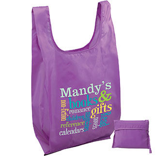 12" x 23" Large Folding T-Shirt Style Bag with Full-Color Printing