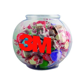 32 oz Plastic Fishbowl Filled With Salt Water Taffy