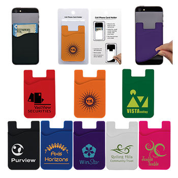 Silicone Phone Wallet Attaches to Your Smart Phone or Case - Includes Retail Packaging