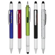 5-in-1 Stylus Pen with Ruler, Level and Screwdrivers (Separate Tips)