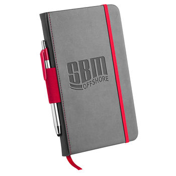 5" x 8" Rich Bound Journal with Stylus Pen and Spine Pen Loop