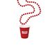 1.25 oz Red Cup Shot Glass on Beads