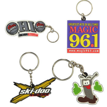 Custom Shape Soft, Flexible PVC Keychains