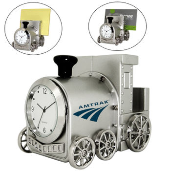 Die-Cast Metal Train Desk Clock