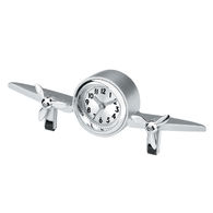 Metal Airplane Desk Clock