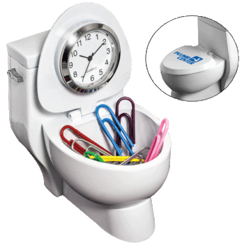 Toilet Desk Clock