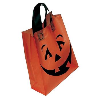 Orange Plastic Pumpkin Bag