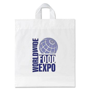 Plastic Bag with Soft Loop Handle - 16" x 18"