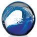 Blue Wave Art Glass Paperweight