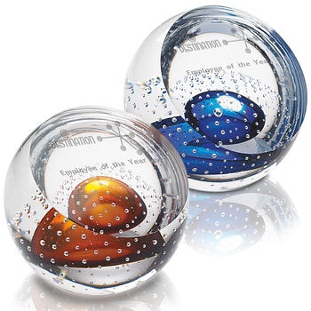 Color Splash Art Glass Paperweight