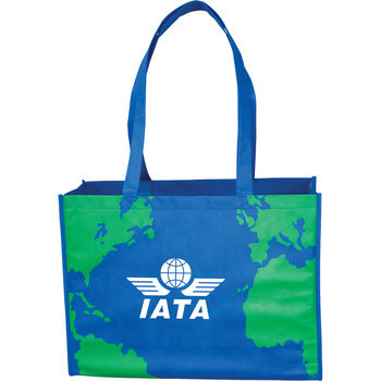 16" x 12" Earth Shoulder Tote Bag with 28" Handles