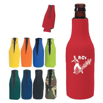 Foam Bottle Cooler with Zipper