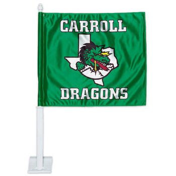 11.75" 14" Car Flag with Full-Color Printing on BOTH Sides