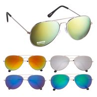 Color Mirrored Aviator Sunglasses