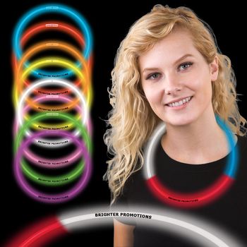 22" Plastic Glow-Stick Necklaces (Single Use)