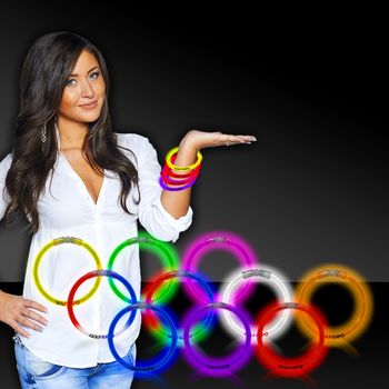 8" Plastic Glow-Stick Bracelets (Single Use)
