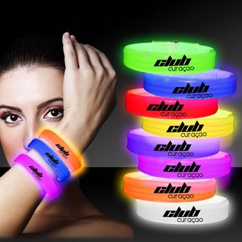 9" Triple Wide Plastic Glow-Stick Bracelets (Single Use)