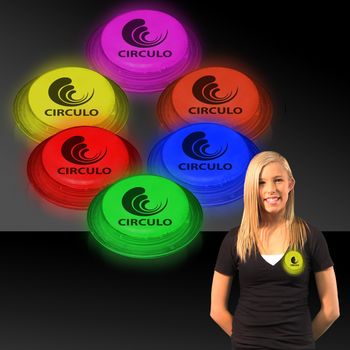 3" Plastic Glow-Stick Circle Badges (Single Use)