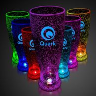 24 oz Plastic Light-Up Bubble Pilsner Glass with Multi-Color LEDs