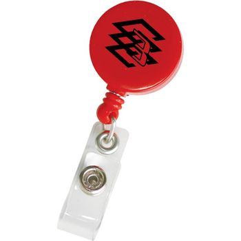 Retractable Badge Reel - PLASTIC, Round - GOOD