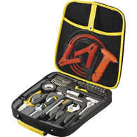 Highway Roadside Emergency Kit in Zipper Case Contains 44 Safety Essentials