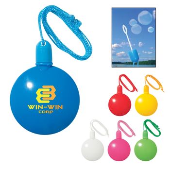 Bubbles! 1.33 oz Round Bubble Dispenser with Breakaway Neck Cord