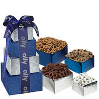 4-Tier Sweet & Salty Pretzels Gift Tower with 4 Best-Selling Flavors