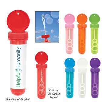 Bubbles! 1 oz Tube with Full-Color Printing with 3-Sized Tiny Bubble Wand
