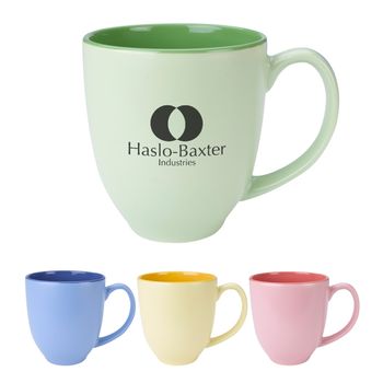 14 oz Pastel Ceramic Bistro Mug