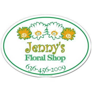 Car Sign Magnet - 5.75" x 8.25" Oval
