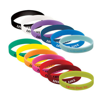 Silicone Wristband with Printed Messaging - Rush Service