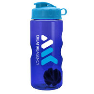 22 oz Dishwasher-Safe Shaker Bottle With Flip-Top Lid and Side Grip for Blending Protein Powders and Drink Mixes