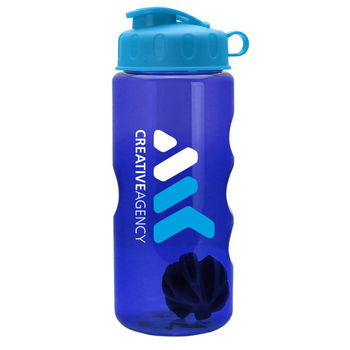 22 oz Dishwasher-Safe Shaker Bottle With Flip-Top Lid and Side Grip for Blending Protein Powders and Drink Mixes