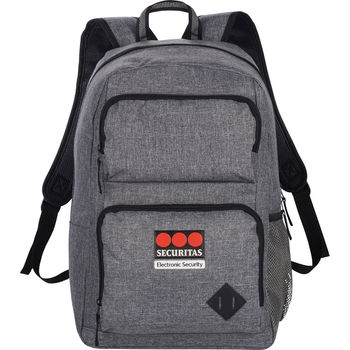 Trendy "Snow Canvas" Backpack with Compartment for 15.6" Laptop - BUDGET