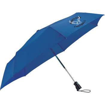 44" Arc Totes® 3-Section Auto Open/Close Polyester Umbrella (11.5" Folded)