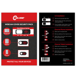 Webcam Privacy Cover Executive 3-Piece Security Pack - For Phone, Tablet and Laptop Computer, Includes Custom Packaging