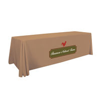 Standard 8' Flame-Retardant Table THROW with Full-Color Imprint on Front - Closed Back