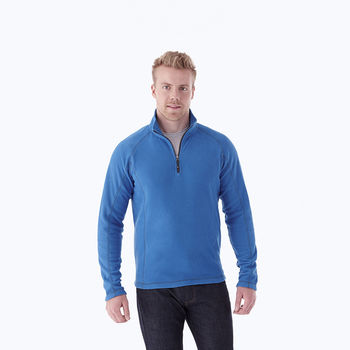 Quick Ship MEN'S Pullover Microfleece with Retail Inspired Contrast Stitching and Thumb Grabs - BUDGET