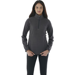 Quick Ship LADIES' Pullover Microfleece with Retail Inspired Contrast Stitching and Thumb Grabs - BUDGET
