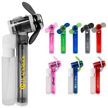Slim Hand-Held Misting Spray Battery Fan is Perfect for Exercise or Outdoor Events