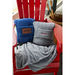 45" x 50" Travel Blanket with Luggage Handle Sleeve also Folds into a Compact Pillow