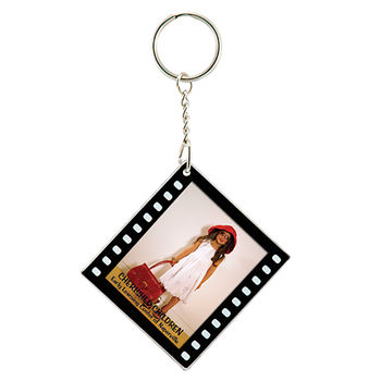 Small 2” x 2 1/8” Filmstrip Photo Frame Keytag