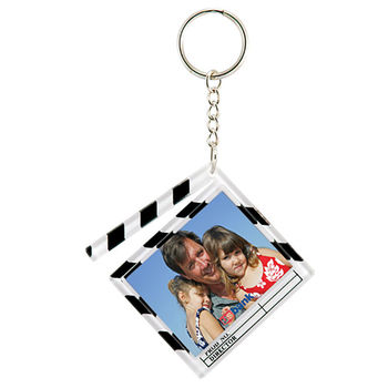 Movie Clapboard Photo Frame Keytag