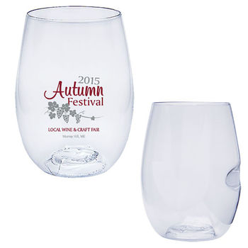 Govino® Dishwasher-Safe 16 oz Shatterproof Stemless Wine Glass with Ergonomic Thumb-Notch