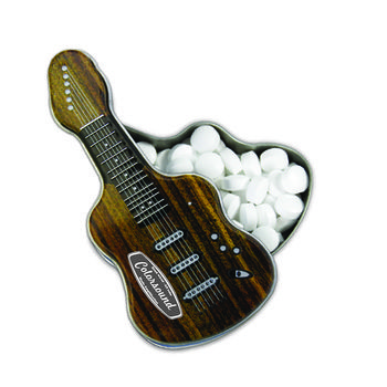 Electric Guitar Shaped Tin Filled with Mints